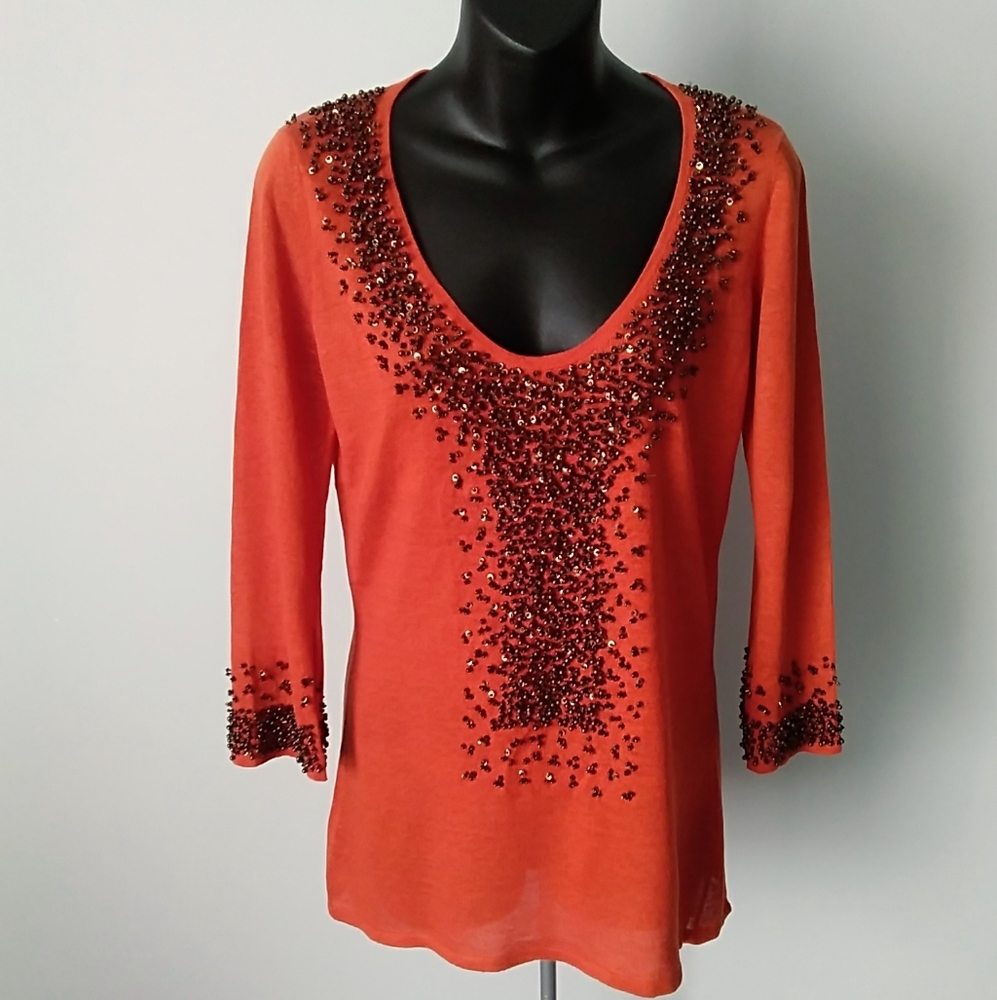 Stunning Beaded Embellishments Tunic (NWOT)